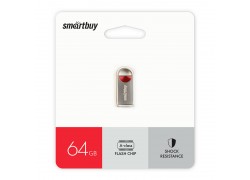 Флешка USB 2.0 Smartbuy MC8 Metal Red 64GB (SB064GBMC8)