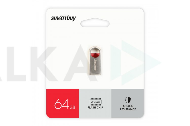 Флешка USB 2.0 Smartbuy MC8 Metal Red 64GB (SB064GBMC8)