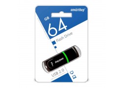 Флешка USB 2.0 Smartbuy Paean Black 64GB (SB64GBPN-K)