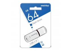 Флешка USB 2.0 Smartbuy Paean White 64GB (SB64GBPN-W)