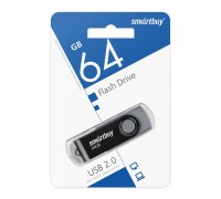 Флешка USB 2.0 SmartBuy Twist Black 64GB (SB064GB2TWK)