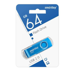 Флешка USB 2.0 SmartBuy Twist Blue 64GB (SB064GB2TWB)
