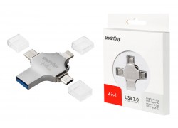 Флешка USB 3.0 Smartbuy MC15 Metal Quad 64GB (SB064GBMC15)