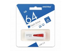 Флешка USB 3.0 /3.1 Smartbuy IRON White/Red 64GB (SB64GBIR-W3)