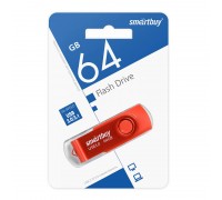 Флешка USB 2.0 SmartBuy Twist Red 64GB (SB064GB3TWR)