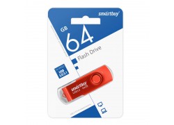 Флешка USB 2.0 SmartBuy Twist Red 64GB (SB064GB3TWR)