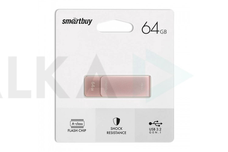 Флешка USB 3.0 /3.2 Gen.1 Smartbuy M1 Metal Apricot 64GB (SB064GM1A)