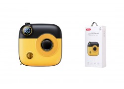 Универсальный дополнительный аккумулятор Power Bank XO PR223 PD 20W mini camera digital display magnetic suction fast charging 10000mAh Black+Yellow