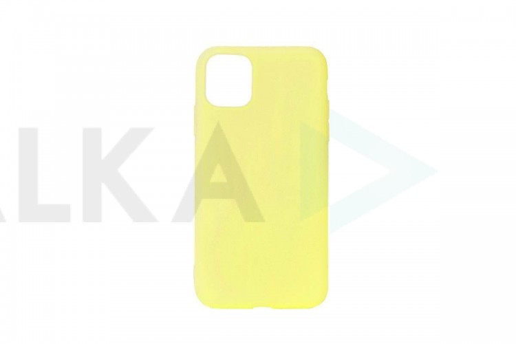 Чехол силиконовый iPhone 11 Pro Max (6.5) плотный матовый (серия Colors) (желтый)