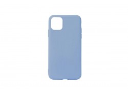Чехол силиконовый iPhone 11 Pro Max (6.5) плотный матовый (серия Colors) (ярко-голубой)