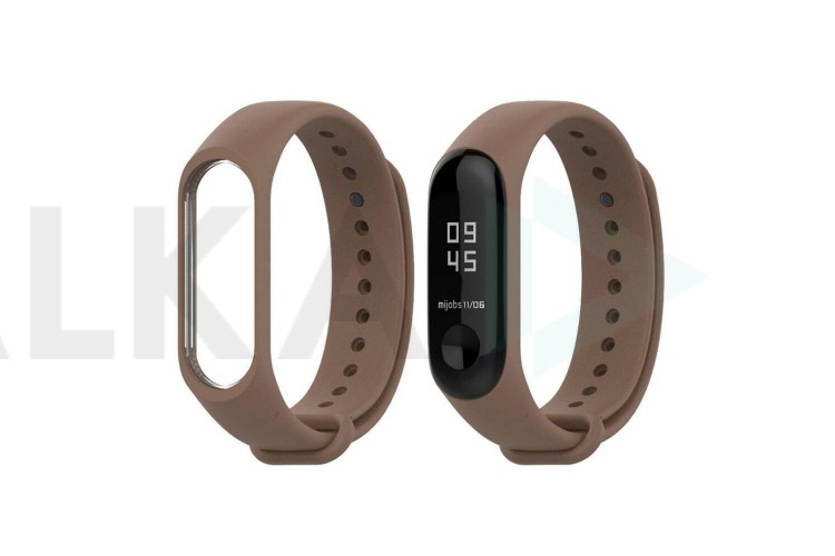 Ремешок силиконовый для XIAOMI MI Band 3/MI Band 4 цвет коричневый