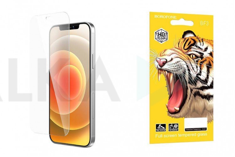 Защитное стекло дисплея iPhone 15 Pro BOROFONE BF3 Full tempered glass (с черной рамкой)