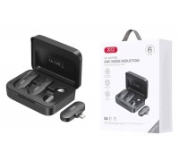 Микрофон беспроводной петличка 2 шт. для телефона XO MKF09B  Lightning 1 to 2 wirelessCollar clipmicrophone withbattery case