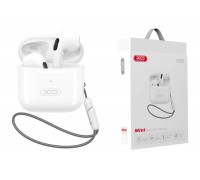 Наушники вакуумные беспроводные XO X27 TWS Bluetooth earphone white (with a lanyard) (белые)