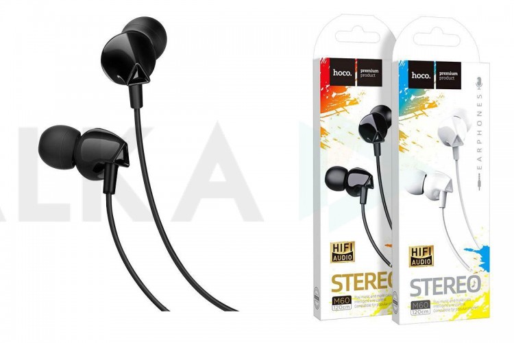 Наушники вакуумные проводные HOCO M60 Perfect sound universal earphones (черный)