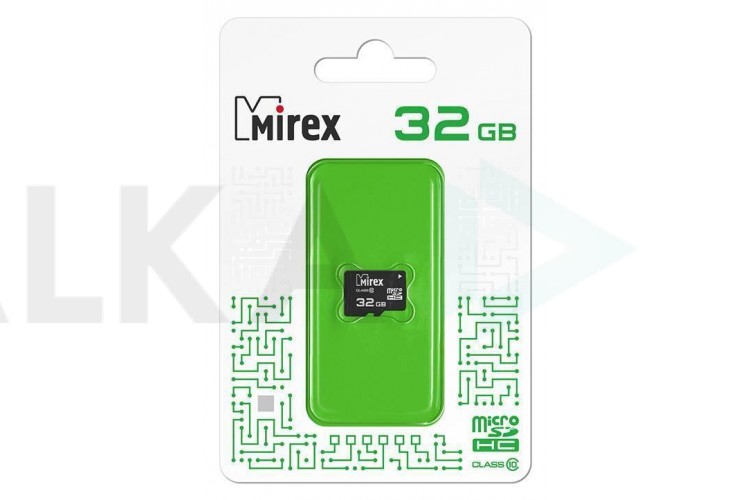 Карта памяти microSDHC MIREX 32 GB (class 10) без адаптера (13612-MC10SD32)