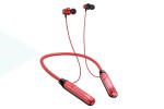 Наушники вакуумные беспроводные BOROFONE BE69 Crystal flash neck-mounted (красный кристалл)