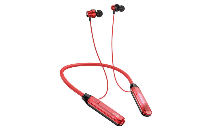 Наушники вакуумные беспроводные BOROFONE BE69 Crystal flash neck-mounted (красный кристалл) Наушники вакуумные беспроводные BOROFONE BE69 Crystal flash neck-mounted (красный кристалл)