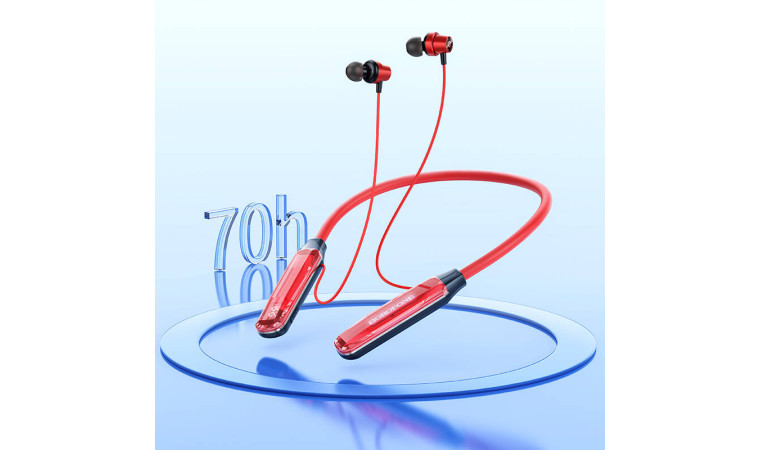 Наушники вакуумные беспроводные BOROFONE BE69 Crystal flash neck-mounted (красный кристалл) Наушники вакуумные беспроводные BOROFONE BE69 Crystal flash neck-mounted (красный кристалл)