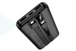 Универсальный дополнительный аккумулятор Power Bank HOCO J118 Speed energy with cable (10000mAh) (черный)