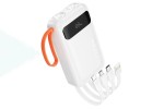Универсальный дополнительный аккумулятор Power Bank HOCO J151 Spirit dual lighting four-cable (10000mAh) (белый)