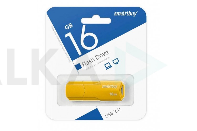 Флешка USB 2.0 SmartBuy CLUE Yellow 16GB (SB16GBCLU-Y)