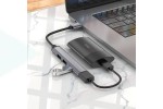 Разветвитель USB HUB 3.0 HOCO HB26 на 4 порта 1xUSB3.0 + 3xUSB2.0 (Metal Gray)