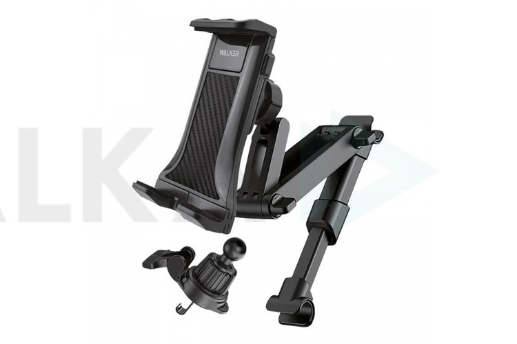 Держатель автомобильный для телефона WALKER CX-025 TAB с 2 креплениями, черный