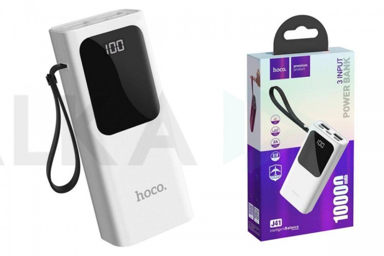 Универсальный дополнительный аккумулятор Power Bank HOCO J41 (10000 mAh) (белый)