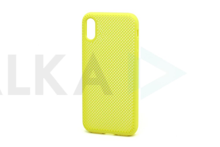 Чехол для iPhone X/XS с перфорацией (желтый)