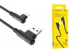 Кабель USB - MicroUSB BOROFONE BX58 2,4A (черный) 1м