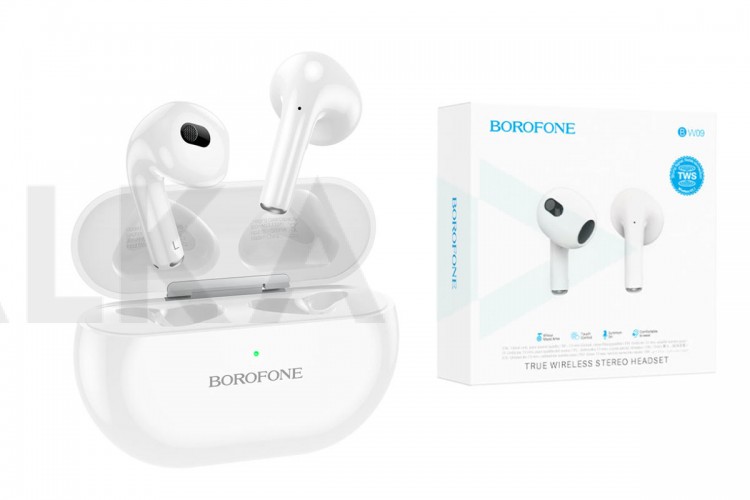 Наушники вакуумные беспроводные BOROFONE BW09 Sound true Wireless Earphone Bluetooth (белый)