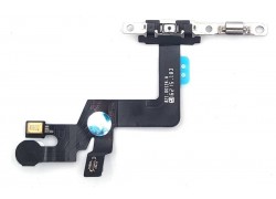 Шлейф для iPhone 6s Plus (5.5) с кнопкой включения + вспышка + микрофон + металлический фиксатор org