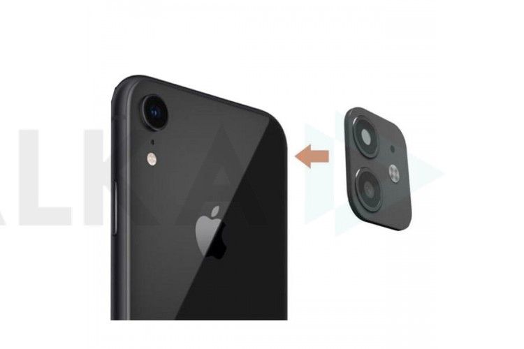 Защитная рамка-муляж камеры iPhone XR для переделки в iPhone 11 (6.1) черная
