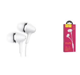 Наушники вакуумные проводные HOCO M76 Maya universal earphones (белый)