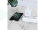 Сетевое зарядное устройство USB + кабель Lightning HOCO С81A Asombroso single port 2400mAh (белый)