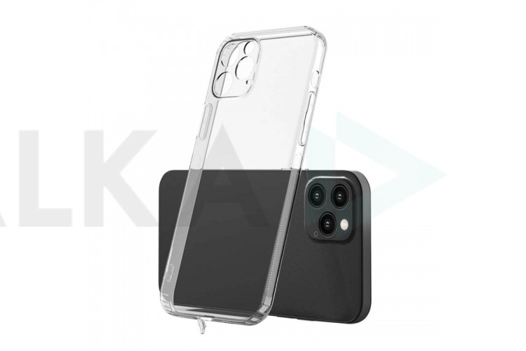 Чехол силиконовый iPhone 13 (6,1) тонкий с заглушками (прозрачный)