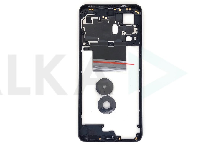 Средняя часть для Realme C55 (рамка задней крышки) черный