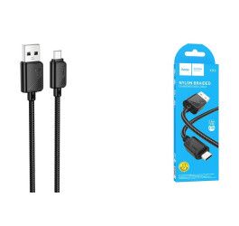 Кабель USB - MicroUSB HOCO X113 (черный) 1м