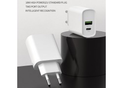 Сетевое зарядное устройство USB SENDEM OG03 PD+QC3.0, 3000mA (белый)