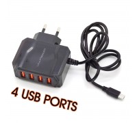 Сетевое зарядное устройство USB кабель MicroUSB Орбита OT-APU49 5В, 2400mA (черный)
