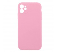 Чехол силиконовый iPhone 11 (6.1) с отверстием под камеры (розовый песок)