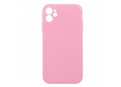Чехол силиконовый iPhone 11 (6.1) с отверстием под камеры (розовый песок)