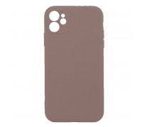 Чехол силиконовый iPhone 11 (6.1) с отверстием под камеры (коричневый)