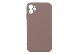 Чехол силиконовый iPhone 11 (6.1) с отверстием под камеры (коричневый)