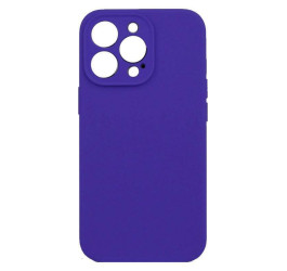 Чехол силиконовый для iPhone 14 Pro Max (6,7) тонкий с отверстием под камеры (синий)