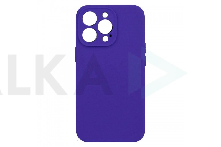 Чехол силиконовый для iPhone 14 Pro Max (6,7) тонкий с отверстием под камеры (синий)