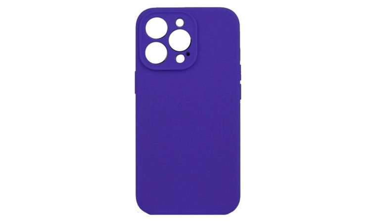 Чехол силиконовый для iPhone 14 Pro Max (6,7) тонкий с отверстием под камеры (синий)