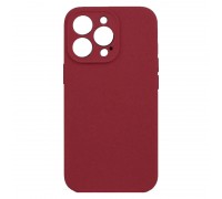 Чехол силиконовый для iPhone 14 Pro Max (6,7) тонкий с отверстием под камеры (бордовый)