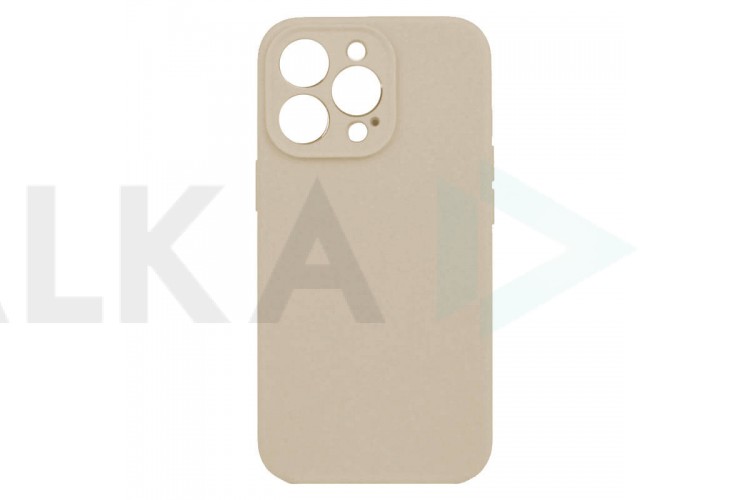 Чехол силиконовый для iPhone 14 Pro Max (6,7) тонкий с отверстием под камеры (слоновая кость)
